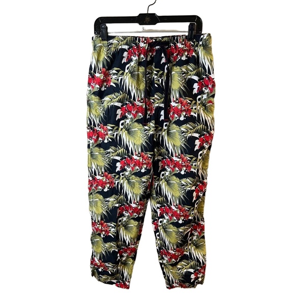 Tommy Bahama Men’s Floral Elastic Drawstring Lounge Sleep Hawaiian Pants Medium - Picture 1 of 9